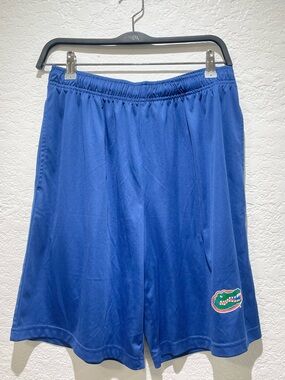 Blue Athletic Shorts with Florida Gator Logo Size M